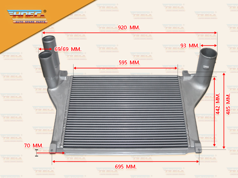 อินเตอร์คลูเลอร์ HN VICTOR FM2PN1D-GY2P 3 ท่อ