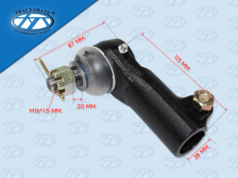 หัวลูกหมากคันชักตัวยาว IS FRR R ขนาดแป๊บ 28 MM 1-43150-748-1 (YAMATO)