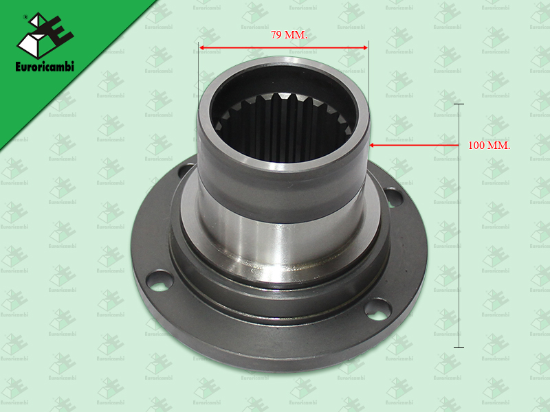 หน้าแปลนท้ายเกียร์ BENZ G131 G155 G210 24 ร่อง บ่าซีล 79 MM สูง 100 MM