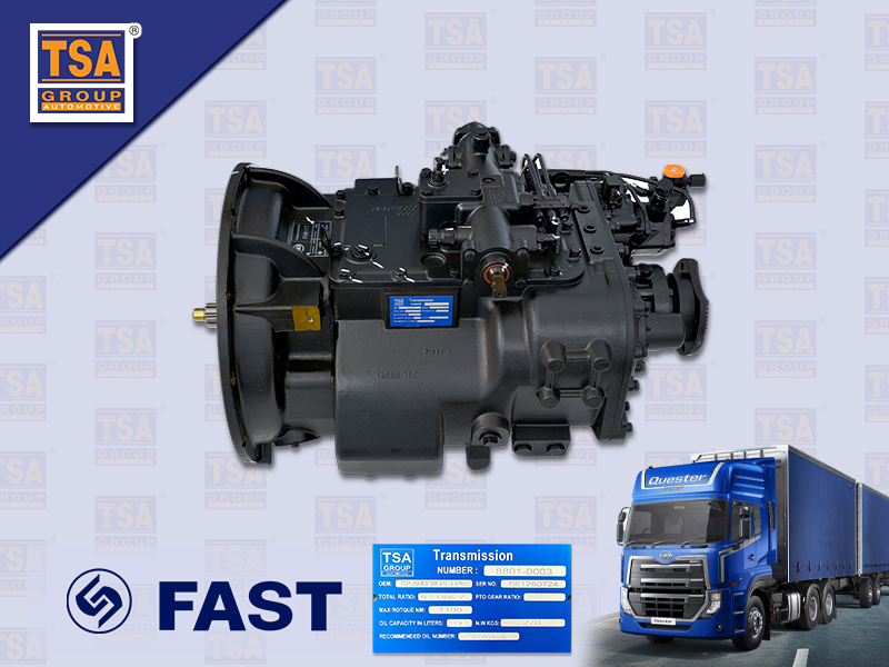 เกียร์ทั้งลูก (โควสเตอร์ 350/330/280,GH8E) 9 SPEED (12.11-1.00) DD คลัช 17" (TSA)