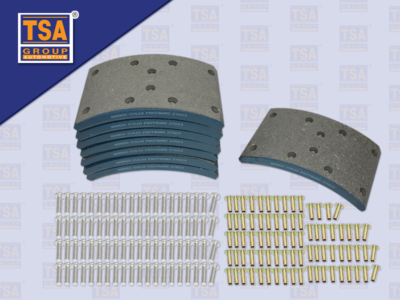 ผ้าเบรคหน้า HN SUMO 20 รู+รีเวท (BENDIX)