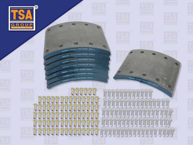 ผ้าเบรคหน้า IS DECA300 360 20 รู+รีเวท (BENDIX)