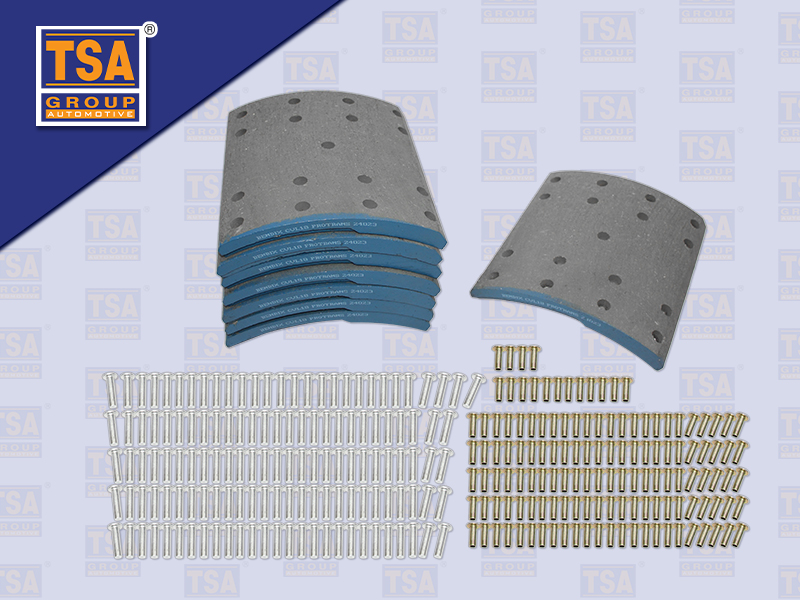 ผ้าเบรคหลัง IS DECA360 34 รู+รีเวท (BENDIX)