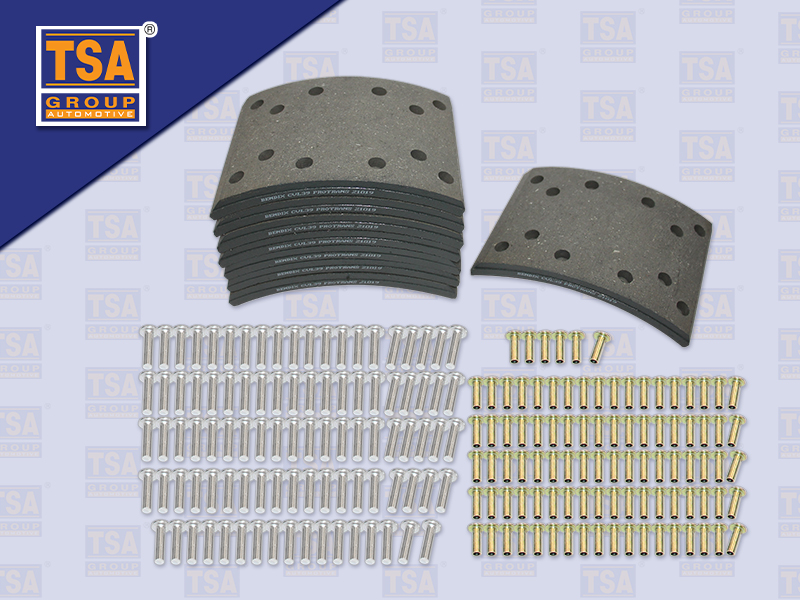 ผ้าเบรคหน้า IS FVM 300 DECA GXZ FXZ 24 รู+รีเวท (BENDIX)