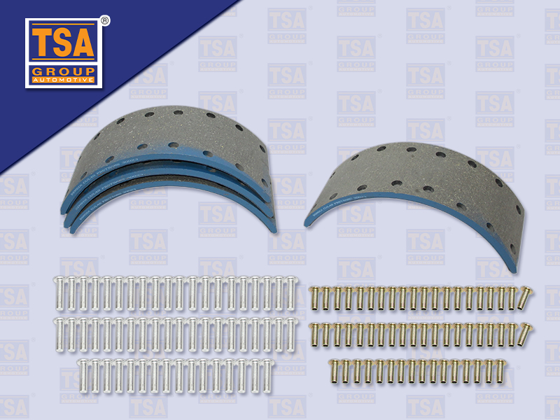 ผ้าเบรคหน้า หลัง IS NQR 175 NPR 150 5''16 รู เหล็กเหนียว+รีเว็ท (BENDIX)