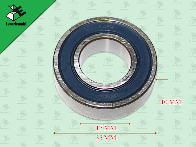 ลูกปืนประคองปั้มน้ำมันเกียร์ BENZ G131 G155 G210 มีซีลปิด เม็ดลูกปืน 35*17*10 MM