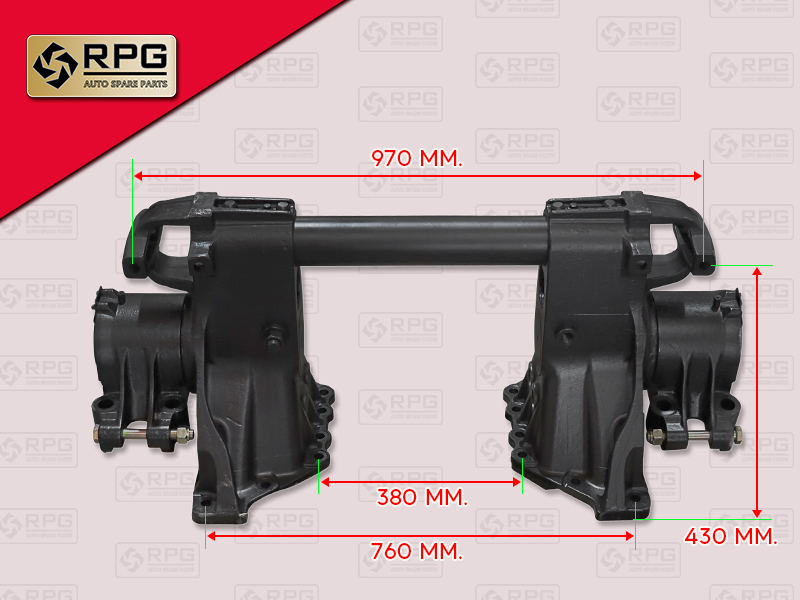 แท่นเพลาโบกี้ IS JUMBO รุ่นลิ่ม+ตุ๊กตา แกน110MM ช่วงคัทซี 380MM RPG 1-53361-065-0