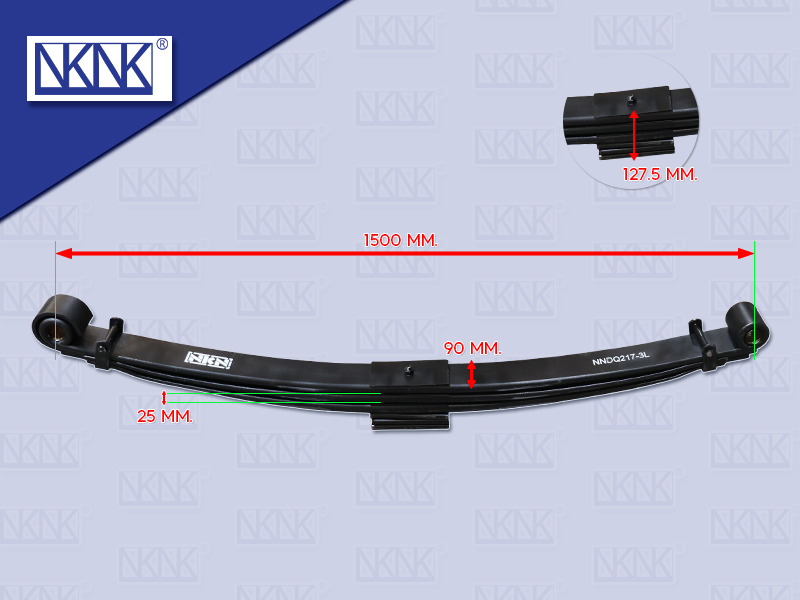 แหนบหน้า UD เควสเตอร์ บู๊ชทองเหลือง 3ชั้น ทั้งตับ