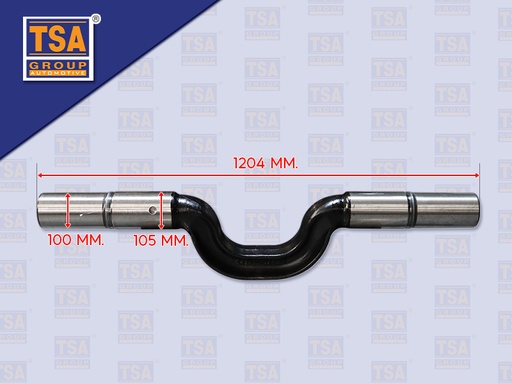 [0113-0015] แกนเพลาโบกี้ HN VICTOR 500 1204MM ร่องจาระบีใหญ่ โต100/105MM TSA S4943-EW011