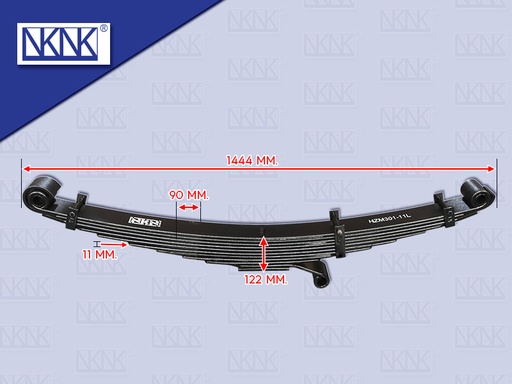 [0214-0187] แหนบหน้า HN ZM301 ทั้งตับ 11ชั้น 11*90*1335MM NKN