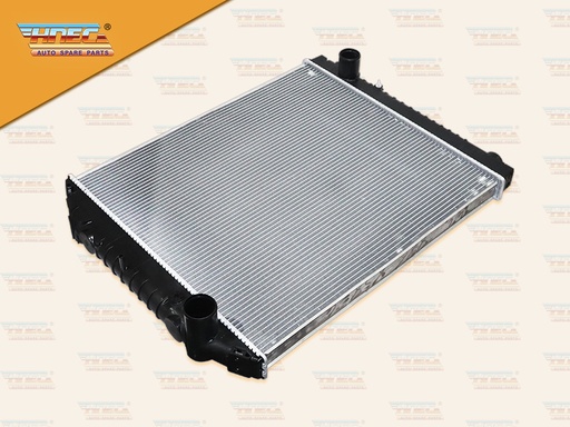 [0310-0127] หม้อน้ำ HN MEGA500 AO9C FM1A มิเนียม รุ่นไม่มีฝา ท่อน้ำบน L ล่าง R 