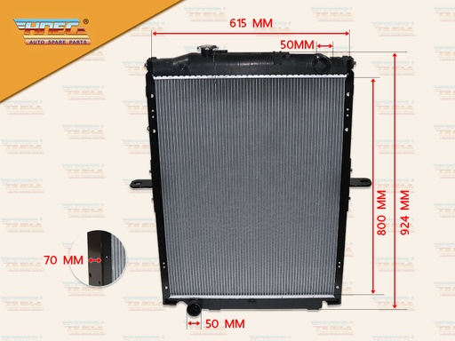 [0310-0130] หม้อน้ำ IS 6HK1 DECA300 มิเนียม ฝาหม้อน้ำข้างซ้าย ท่อน้ำ บนR ล่าง L