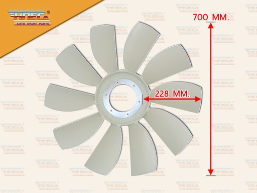 [0316-0071] ใบพัดเครื่องท้าย DAEWOO 10ใบ 700*228MM HNEC