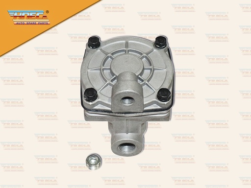 [0329-0128] วาล์วจ่ายลมทางเดียว (ออกข้าง) รูลมเล็ก ขนาดรูลม19MM กรองฝุ่นแบบท่อยาง HNEC