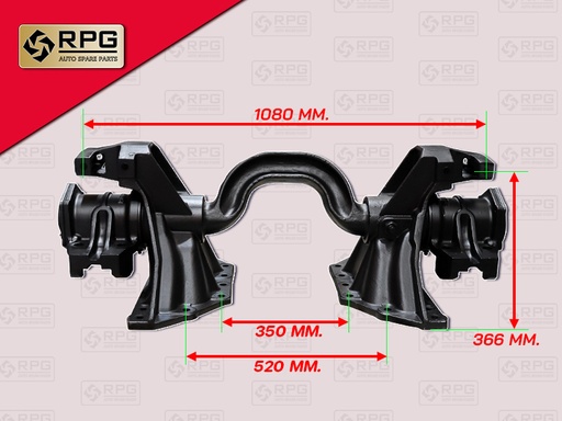 [0713-0013] แท่นเพลาโบกี้ HN MEGA+ตุ๊กตา 1204MM ช่วงคัทซี 354MM RPG