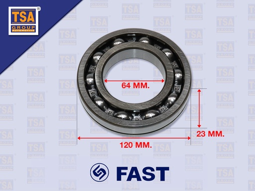 [9005-0395] ลูกปืนคอปลายเกียร์ FAST 6DS100TA 6213-ZNB 120*64*23MM