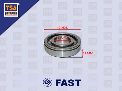 [9005-0456] ลูกปืนคอเฟืองเกียร์ถอย 2ชั้น FAST 6DS100TA NCL307ENV-C3YA 80*35*21MM