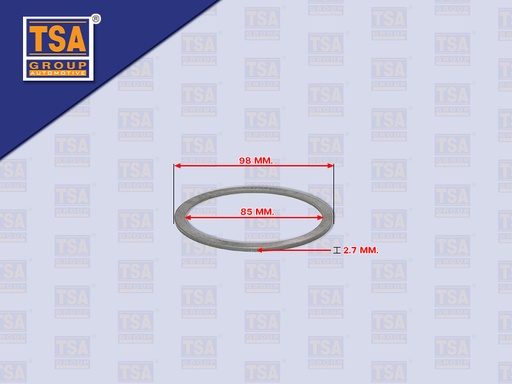 [9905-0173] แผ่นชิมปั๊มน้ำมันเกียร์ HINO MEGA VICTOR 344 AO9C M009 98*85*2.7MM TSA