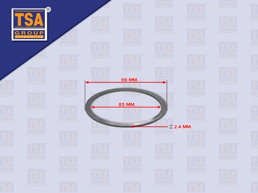 [9905-0172] แผ่นชิมปั๊มน้ำมันเกียร์ HINO MEGA VICTOR 344 AO9C M009 98*85*2.4MM TSA