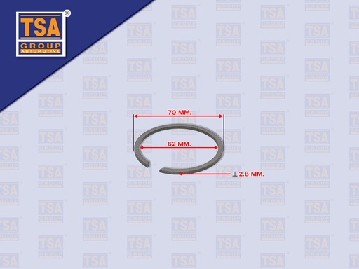 [9905-0169] ปริ้นล็อคลูกปืนเกียร์ 3 HINO MEGA VICTOR 344 AO9C M009 70*62* 2.8MM TSA