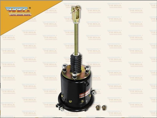 [0302-0488] หม้อลมเพลา 2ชั้น HN ZM รูลม 15MM แกนยาว เบรคแห้ง สีดำ HNEC