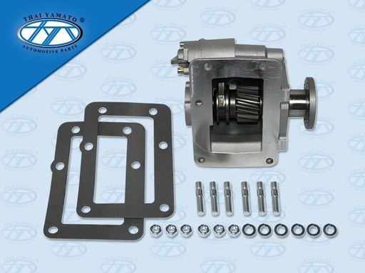 [1104-0042] เกียร์ฝากมิเนียม PTO MS CANTER M035 15 ฟัน เฟืองเฉียงขวา ดึงซ้าย-หน้าแปลน 4รู YAMATO