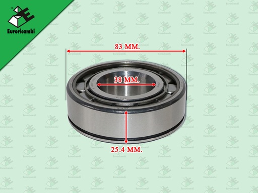 [98.53.0244] ลูกปืนราวล่างตับหลัง อิตั้น FULLER ไดร์ 18เกียร์ 83*38*25.4MM F19067 4302712