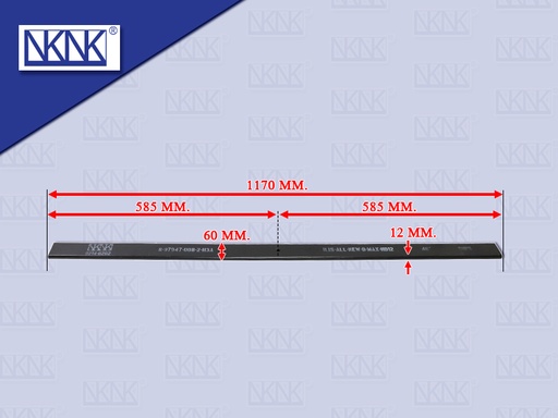 [0214-0202] แหนบเสริมกระดาน IS D-MAX ALL NEW 46" 12*60*1170MM NKN