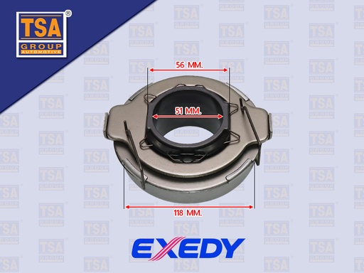 [1303-0013] เบ้า+ลูกปืนคลัช IS 15'' FTR240 FVM240 300 FVZ 300 FRR210 EURO3 118*56*51MM ISB026 EXEDY