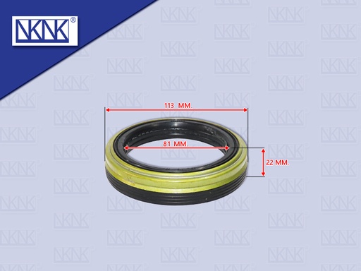 [0213-0400] ซีลล้อหลังใน IS NQR130 113*81*22MM NKN