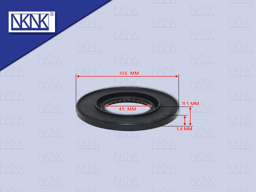 [0213-0397] ซีลล้อหลังนอก IS NQR135 106.5*49*8*11.5MM NKN