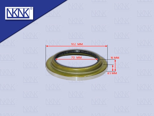 [0213-0396] ซีลล้อหลังใน IS NQR130 102*70*8.5*16MM NKN