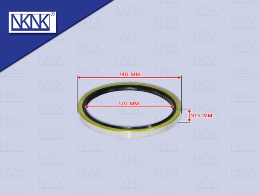 [0213-0395] ซีลล้อหน้า IS JUMBO ROCKY 195 360 140*120*10.5MM NKN