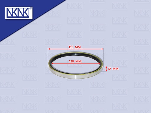 [0213-0372] ซีลล้อหน้า HN KT725 ZM MEGA 152*138*12MM NKN