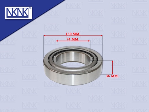 [0204-0420] ลูกปืนล้อหน้าหลัง ตับใน IS SBR 57072J-9 130*74*36MM NKN