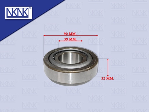 [0204-0417] ลูกปืนล้อหน้า ตับนอก IS FRR210 90*39*32MM NKN