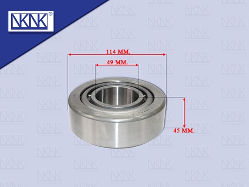 [0204-0416] ลูกปืนล้อหน้าIS DECA360 114*49*45MM NKN