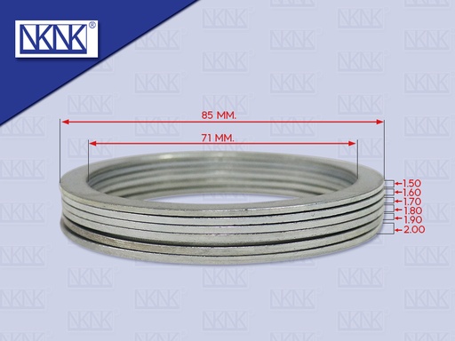 [0205-0274] แหวนรองปั๊มน้ำมันเกียร์ IS HN DECA360 VICTOR344 6UZ1 P11C JO8C 9S109 9S1315 1ชุด=6ตัว NKN85*71*1.50 1.60 1.70 1.80 1.90 2.00MM