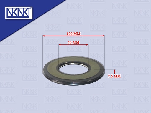 [0205-0286] ซีลลูกสูบโลไฮ IS HN DECA270 MEGA320 6SD1 P11C 9S109 50*100*7.5MM NKN