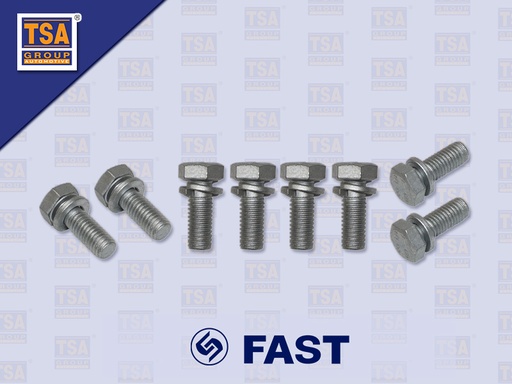[6607-0049] น๊อตยึดแผ่นปิดฝาเกียร์ FAST 9JS200T 9JS119T-B 12JS200TA 6DS100TA 1ชุด=8ตัว
