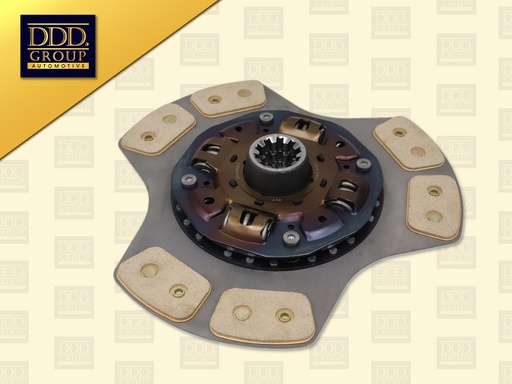 [1203-0007] แผ่นคลัช IS 15'' DECA 10 ร่อง EURO3 แฉก รู 44.5MM 380*256*10*44.5 DDD