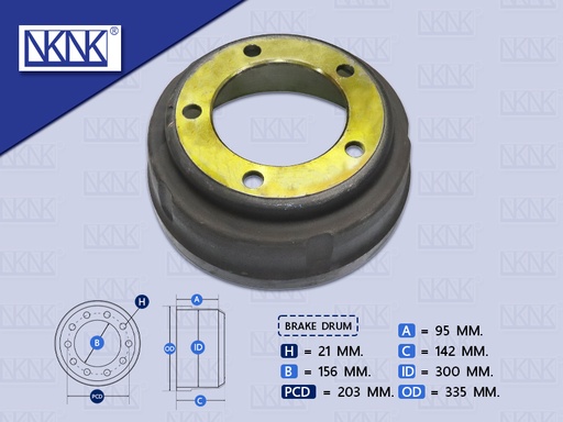 [0204-0421] จานเบรคหลัง IS NKR NMR 130 4JJ1E3N MYY5T  3.5'' 5น๊อต น๊อตใหญ่ 22MM เส้นผ่าศูนย์กลาง 300MM NKN
