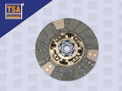 [0103-0160] แผ่นคลัช HN 17''10 ร่อง EURO3 ปลายใหญ่ (ทองแดง)รู 50 มิล (TSA)(430*250*10T 50.8)