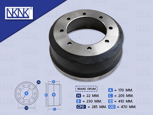 [0204-0057] จานเบรคหน้า IS (DEGA360 6") EURO 3 ( 8 น๊อต)