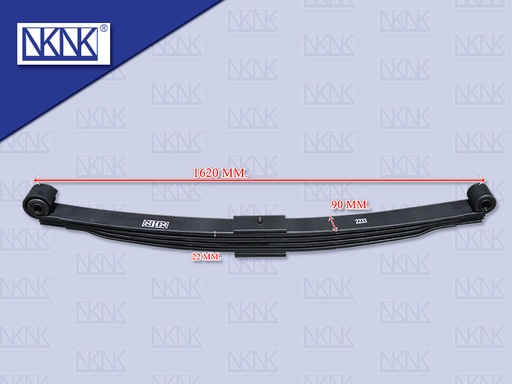 [0214-0146] แหนบหน้า NS (UD,เควสเตอร์,CWE370) ทั้งตับ (4ชั้น) บู๊ชแหนบเกลียว (90*22*1,620 MM)