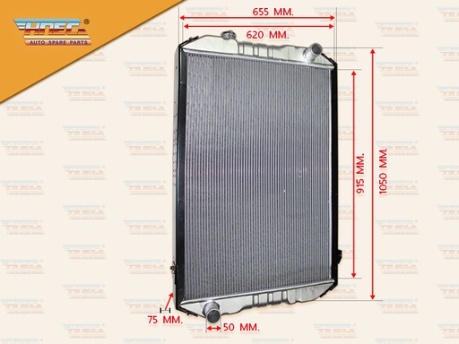[0310-0073] หม้อน้ำ IS (DECA320) มิเนียม ฝาหม้อน้ำข้างซ้าย(ท่อน้ำ บน R,ล่าง L)