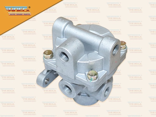 [0329-0062] วาล์วจ่ายลมตัวหลัง IS DECA360 (เหลี่ยม/ฝาโหนก)รูลม 6 ทาง ขนาดรูลม บน/ล่าง 15 มิล (HNEC)