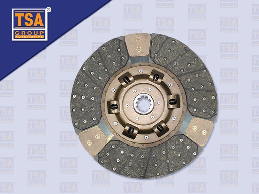 [0103-0092] แผ่นคลัช HN 17" 10 ร่อง ปลายเล็ก ทองแดง 45 MM 430*250 MM (TSA)