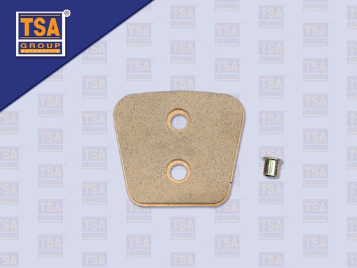 [0103-0211] ผ้าคลัชทองแดง IS DECA360+รีเว็ท (1 ชุด = ผ้าคลัช 1 อัน รีเว็ท 1 ตัว)