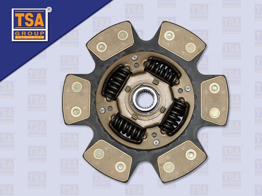 [0103-0276] แผ่นคลัช MD FO WL T/B 10" 23 ร่อง EURO3 ทองแดง 6 แฉก รู 25 MM (TSA)